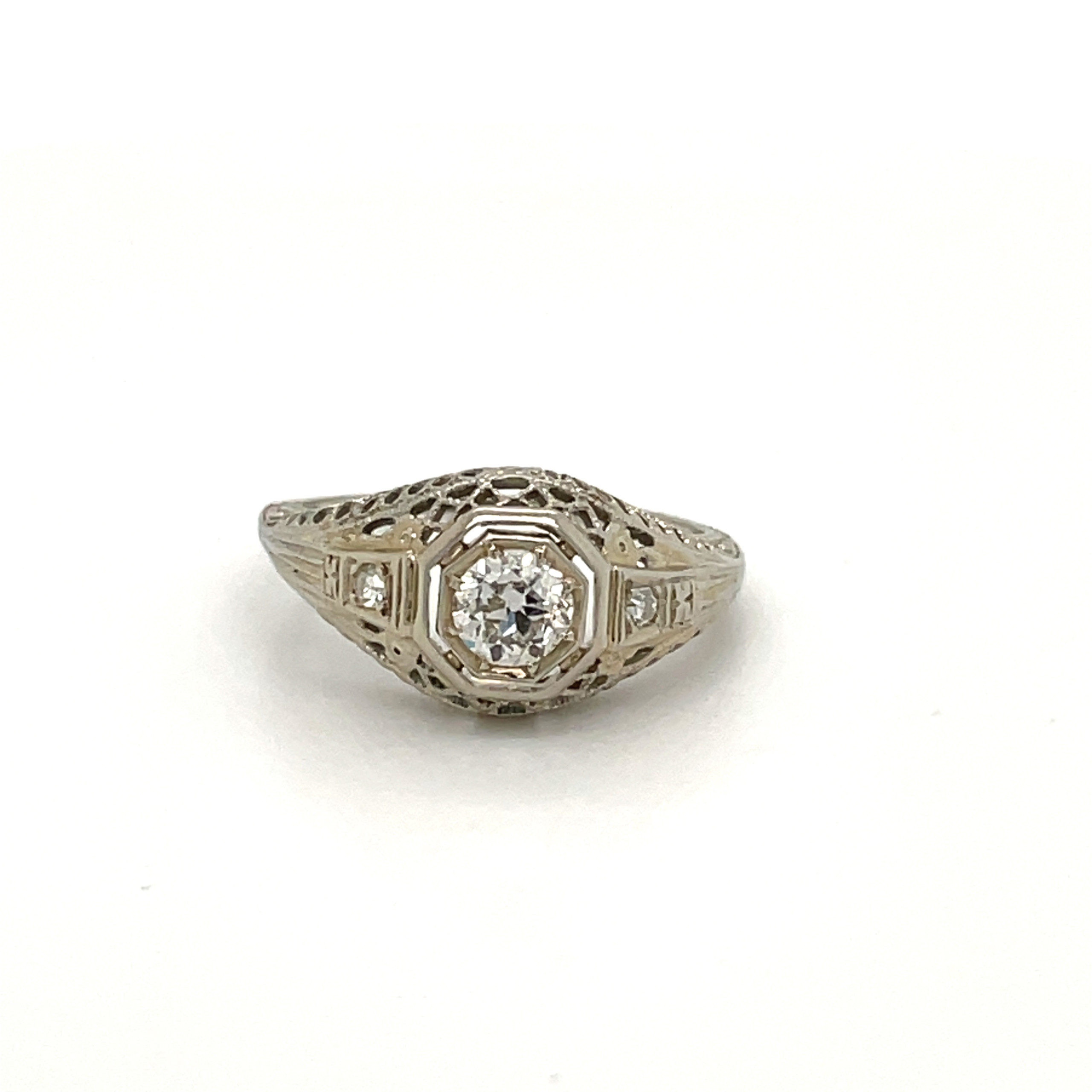 Estate engagement ring .50 carat 14k Sale $1275